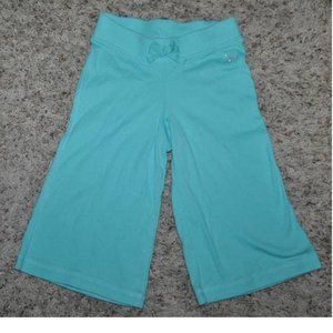 *Jumping Beans Capris sz 4 Aqua Blue Knit Studded Elastic Waist Girls